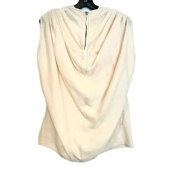 Rick Owens Cowl Neck Sleeveless Tunic Mastodon Collection Cream/ Vanilla It40 - Picture 2 of 6